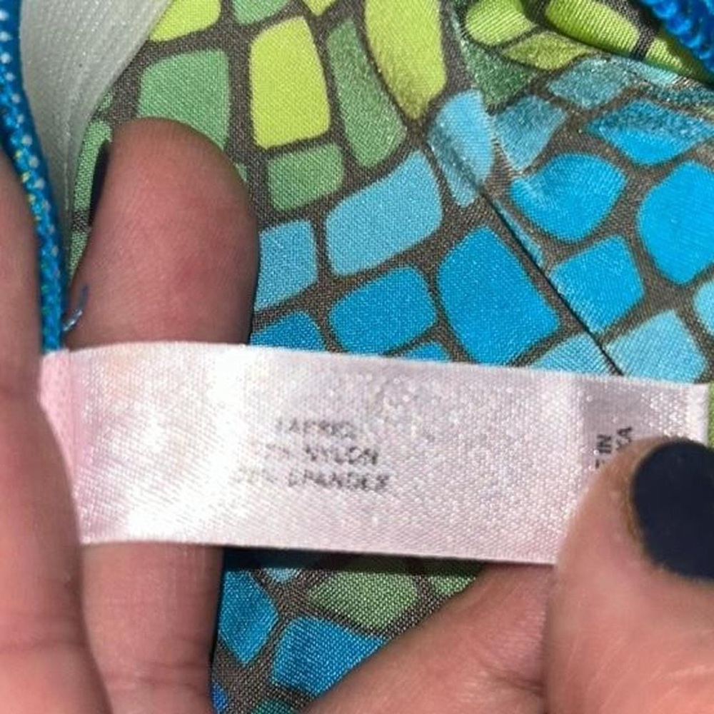 Victoria's Secret Blue and Green Mosaic Skirt swim skirt - Picture 6 of 7